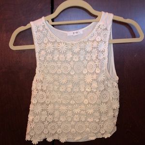 Floral cropped tank